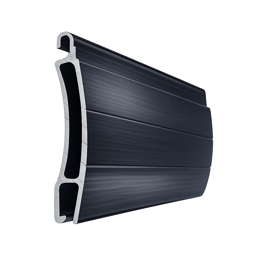 Double-walled non-insulated aluminum roll-up shutter slat profile