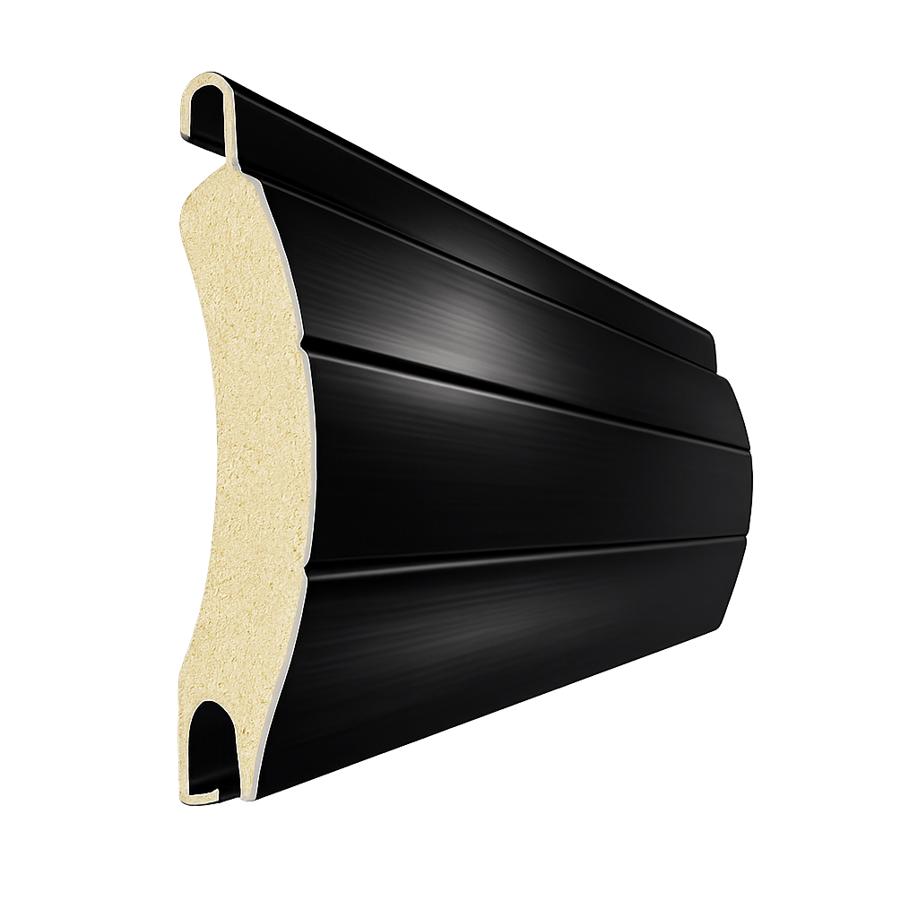 Heavy duty reinforced aluminum roll-up shutter slat profile