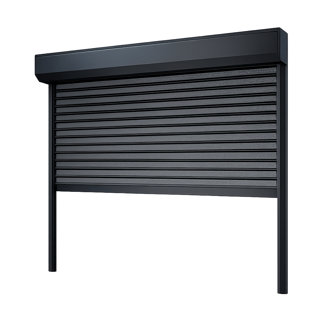 Roll-up shutter with small round perforation pattern