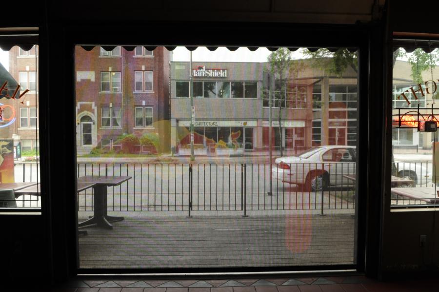 Interior view of retractable screen