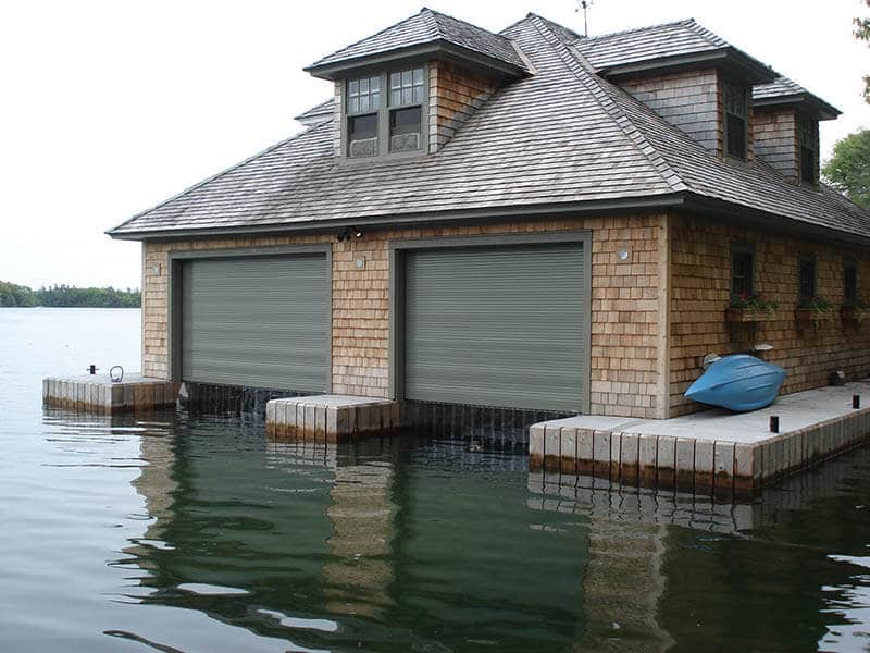 double door boathouse